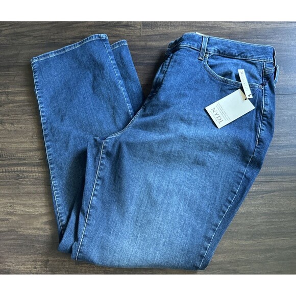 NYDJ Women's Plus Size Marilyn Straight Leg Jeans Blue Denim Cooper 22W - Picture 5 of 10